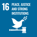 United Nation's Sustainable Development Goal number 16 - peace, justice and strong institutions